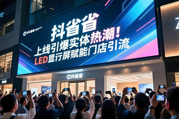 抖音 “抖省省” 上線引爆實(shí)體熱潮！LED 顯示屏賦能門店引流，維康國際助力商家全域增長